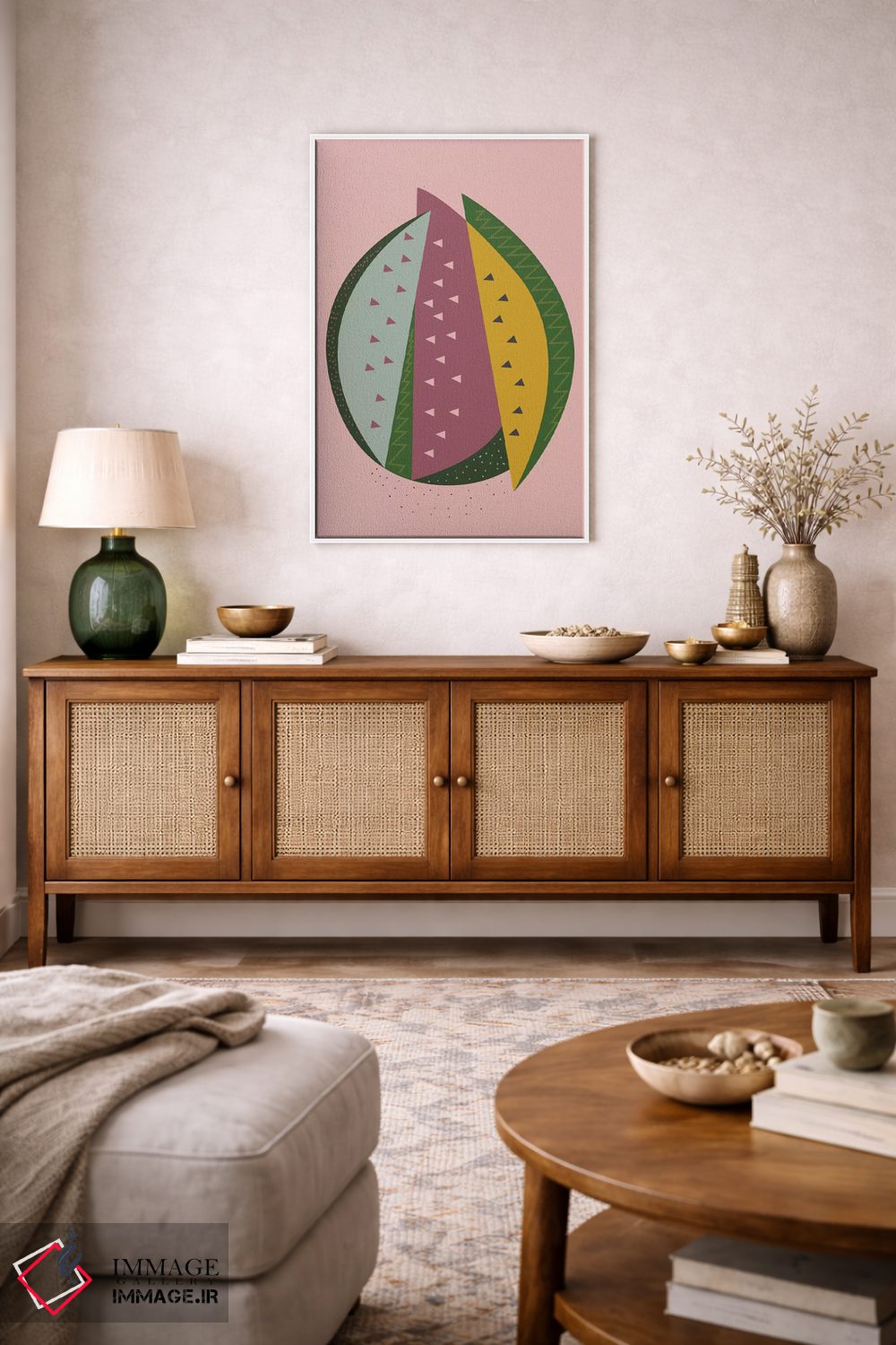 تابلو مینیمال هندوانه اثر فلت اول - D4W