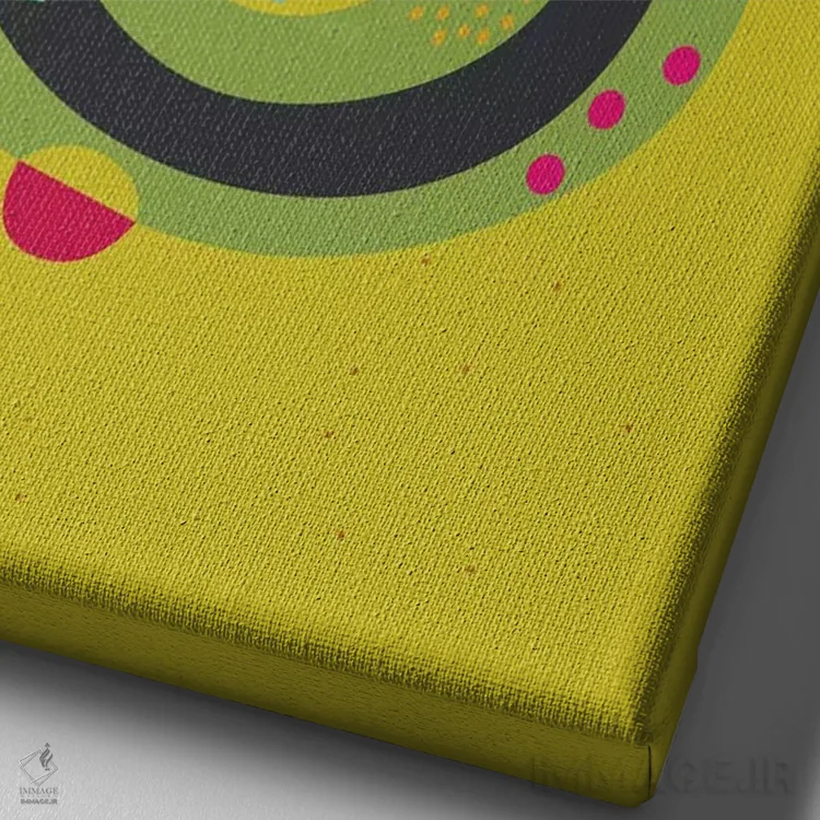 تابلو دکوراتیو گلابی ۲ اثر فلت اول - نمای نزدیک بافت بوم