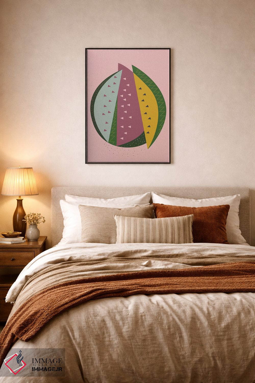 تابلو مینیمال هندوانه اثر فلت اول - D6B