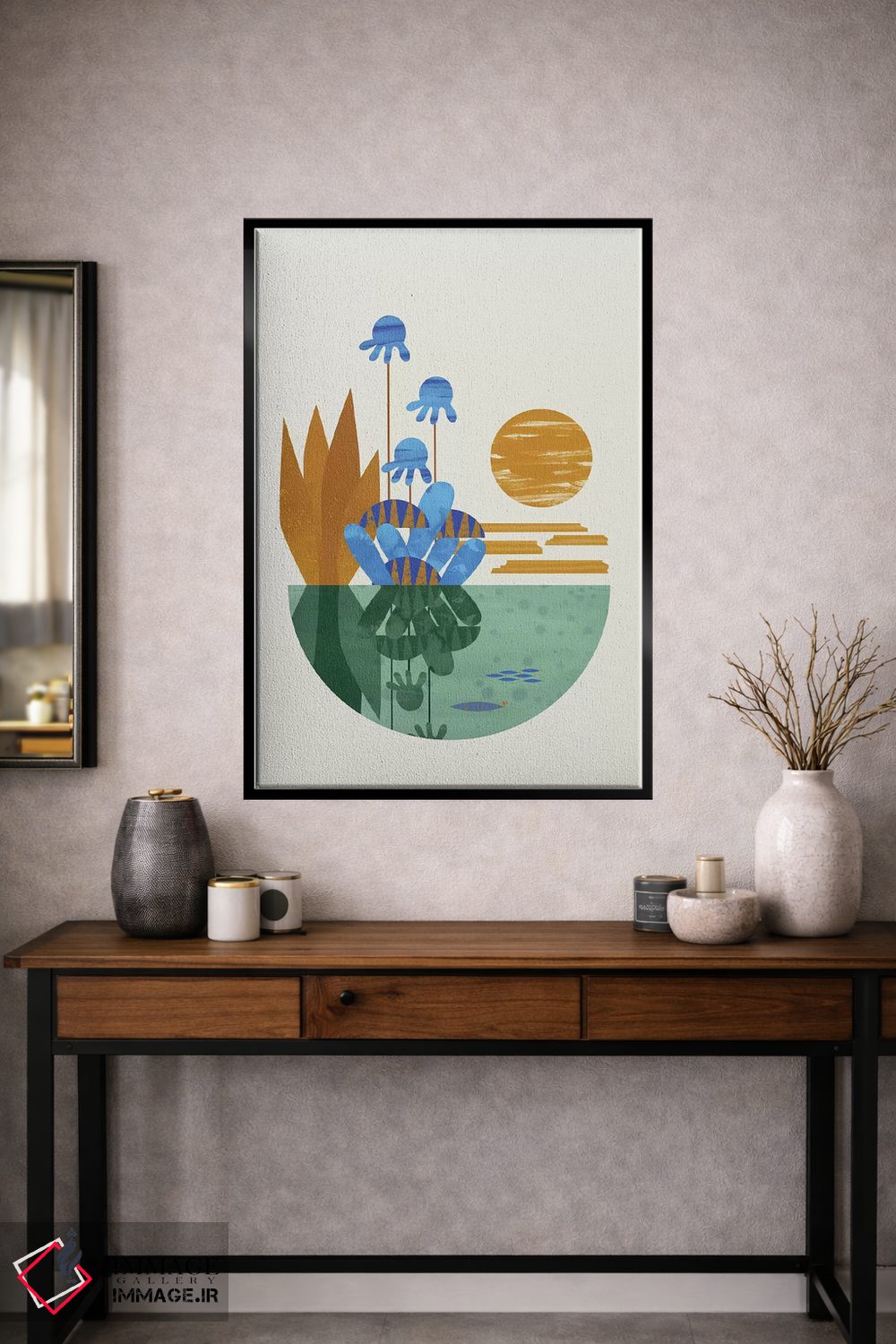 تابلو مینیمال واحه اثر فلت اول - D2B