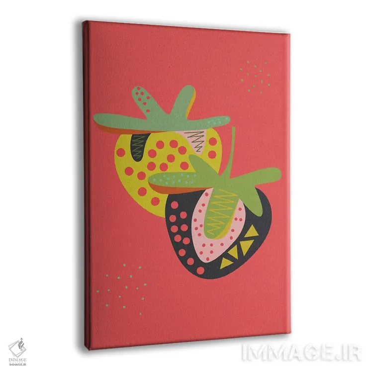 تابلو دکوراتیو توت فرنگی ها اثر فلت اول - نمای پرسپکتیو محصول