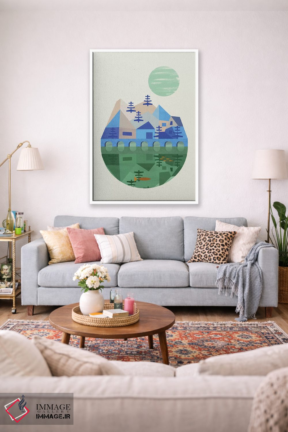 تابلو مینیمال پل اثر فلت اول - D1W