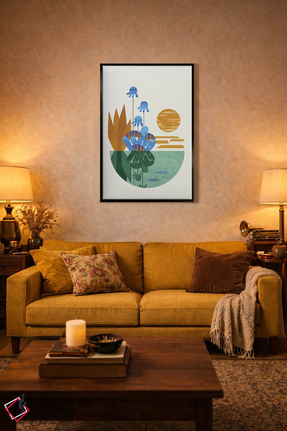 تابلو مینیمال واحه اثر فلت اول - D4B