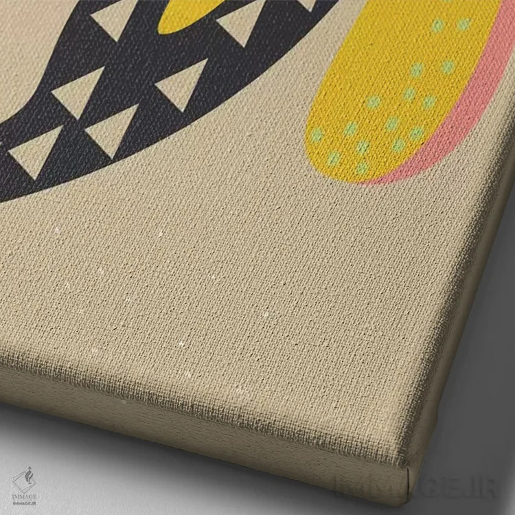 تابلو دکوراتیو موز اثر فلت اول - نمای نزدیک بافت بوم