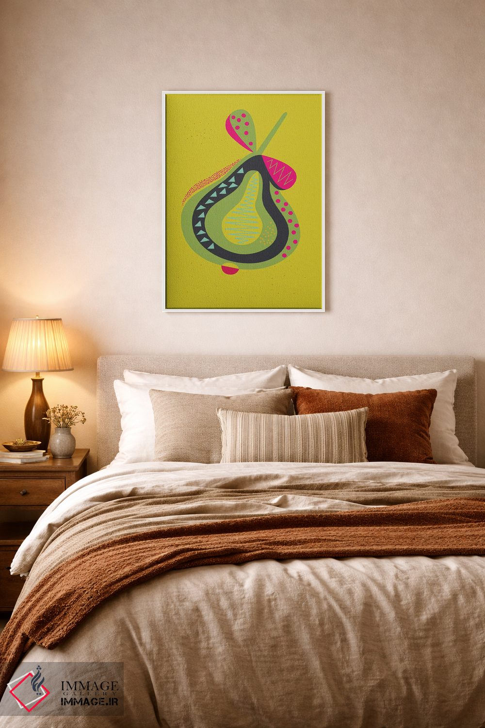 تابلو دکوراتیو گلابی ۲ اثر فلت اول - D5W