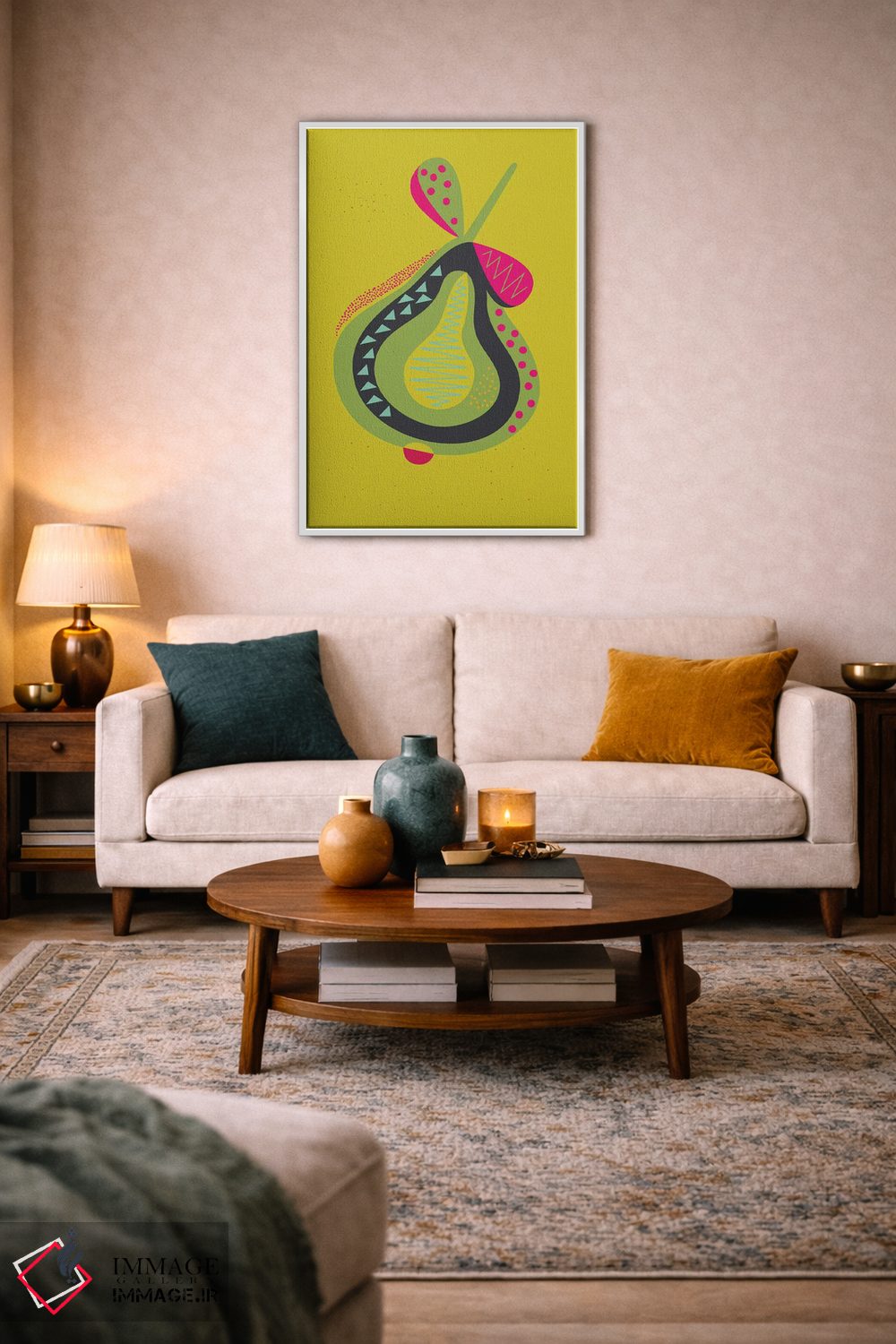 تابلو دکوراتیو گلابی ۲ اثر فلت اول - D3W