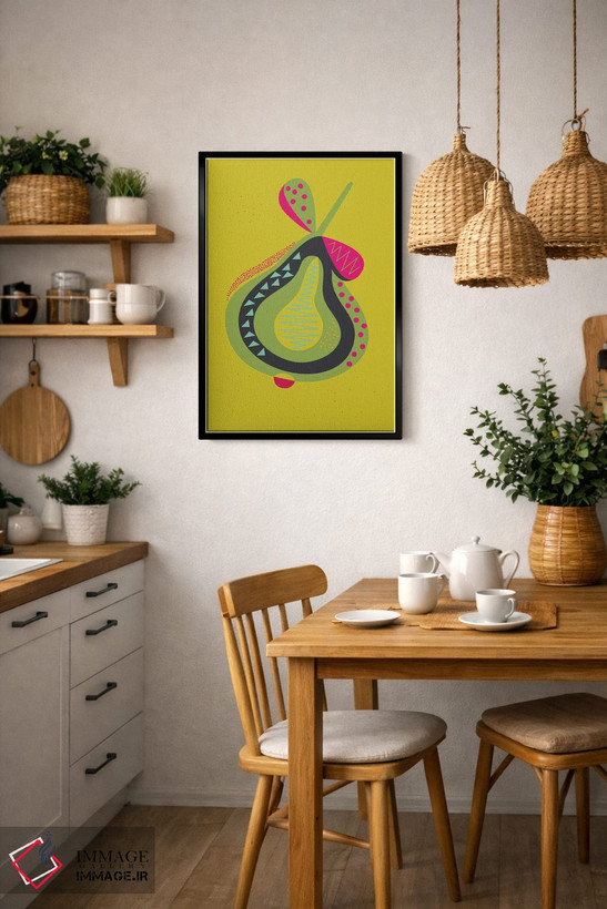 تابلو دکوراتیو گلابی ۲ اثر فلت اول - D6B