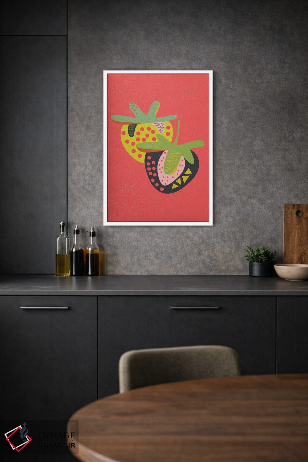 تابلو دکوراتیو توت فرنگی ها اثر فلت اول - D1W