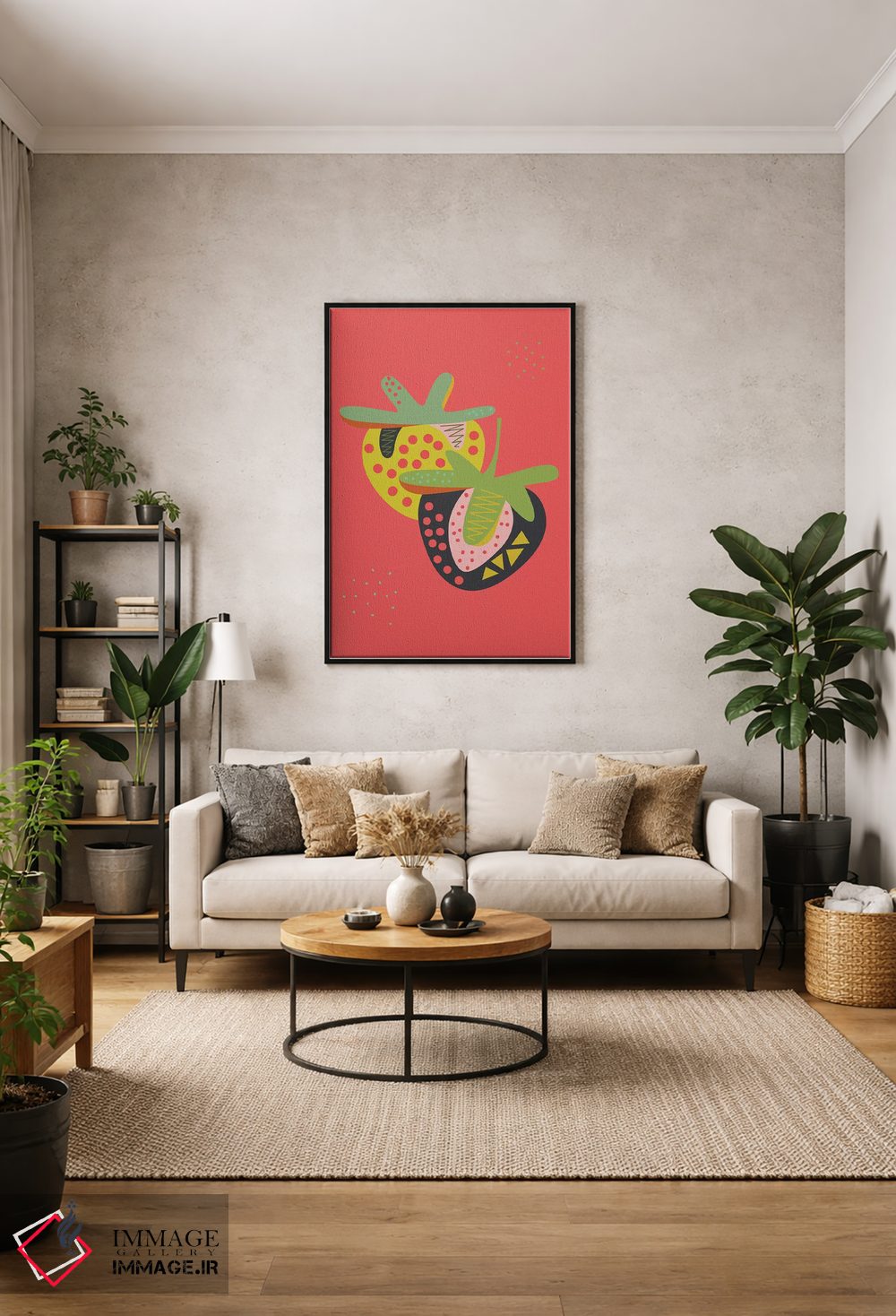 تابلو دکوراتیو توت فرنگی ها اثر فلت اول - D2B