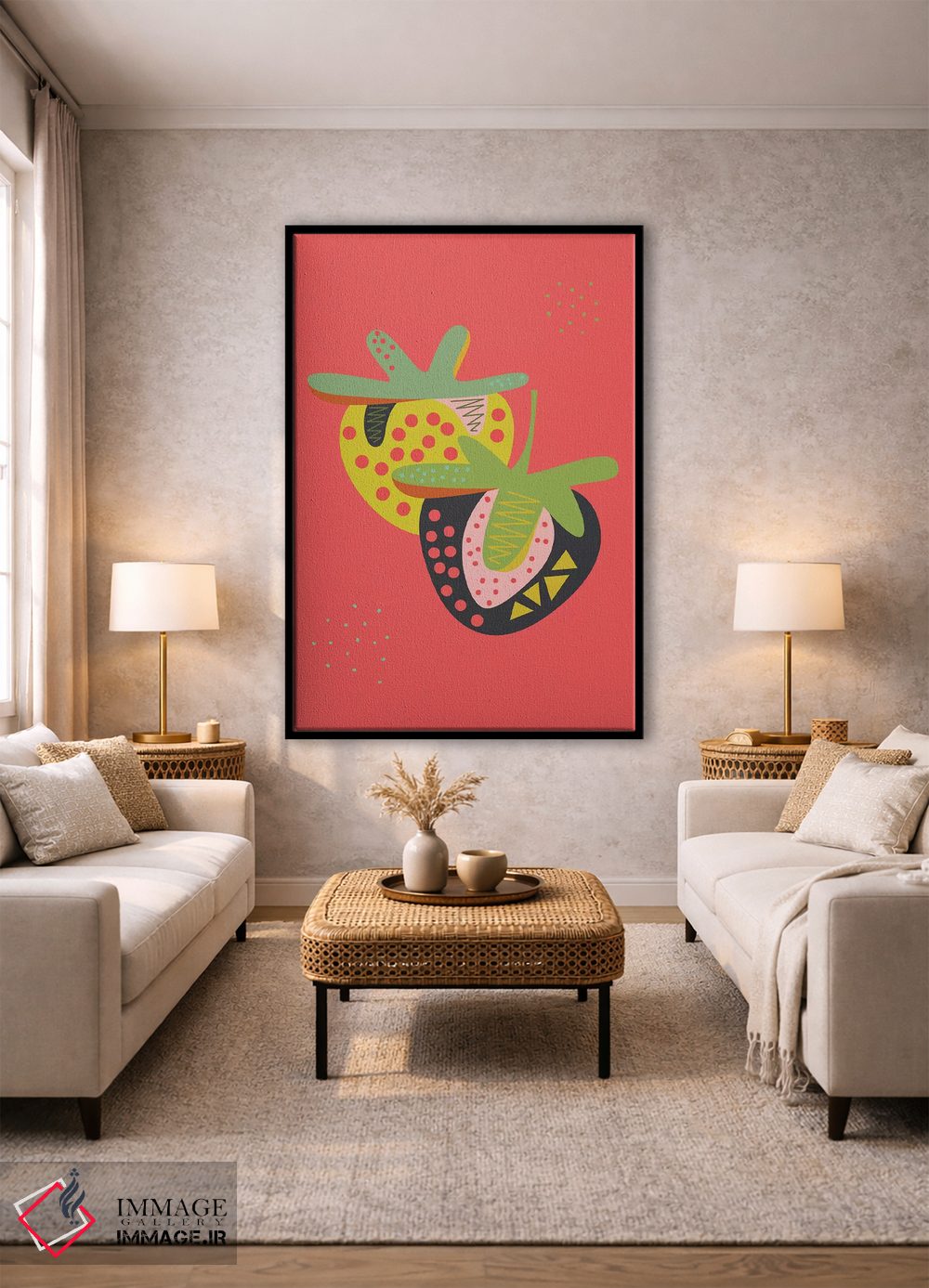 تابلو دکوراتیو توت فرنگی ها اثر فلت اول - D3B