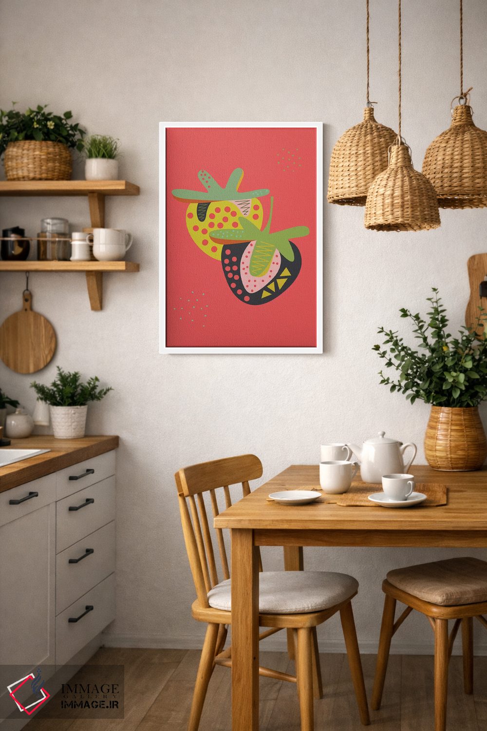 تابلو دکوراتیو توت فرنگی ها اثر فلت اول - D4W