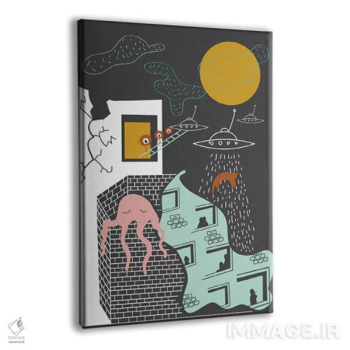 تابلو مدرن "حقایق" اثر فلت اول - نمای پرسپکتیو محصول