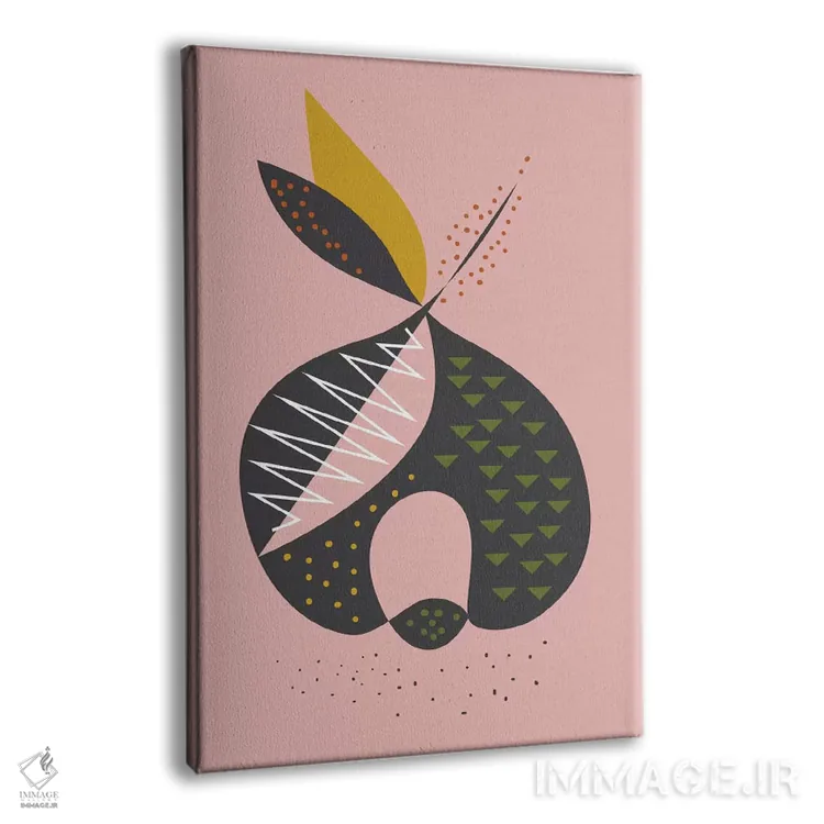 تابلو مینیمال "سیب" اثر فلت اول - نمای پرسپکتیو محصول