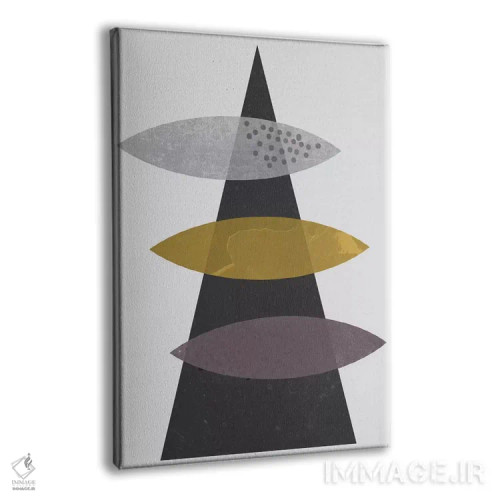 تابلو مینیمال "افتادن بیضی ها" اثر فلت اول - نمای پرسپکتیو محصول