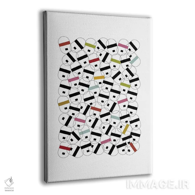 تابلو مینیمال "چهره های آینده" اثر فلت اول - نمای پرسپکتیو محصول