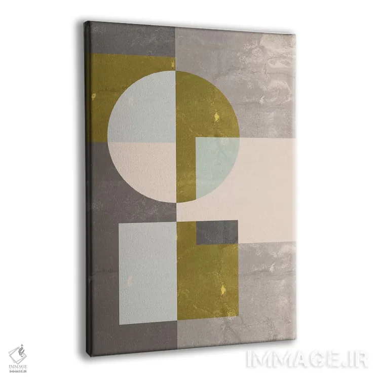 تابلو مینیمال "هندسی I" اثر فلت اول - نمای پرسپکتیو محصول