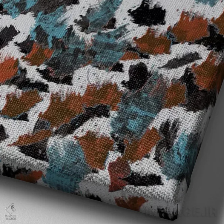 تابلو انتزاعی "احساسات" اثر فلت اول - نمای نزدیک بافت بوم