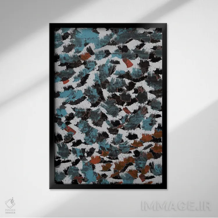 تابلو انتزاعی "احساسات" اثر فلت اول - نمای قابدار مشکی