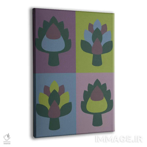 تابلو مینیمال "کنگر فرنگی" اثر فلت اول - نمای پرسپکتیو محصول