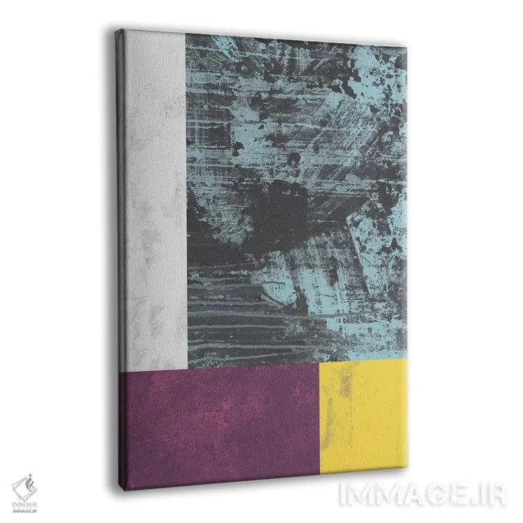تابلو مینیمال "گرنج هندسی I" اثر فلت اول - نمای پرسپکتیو محصول