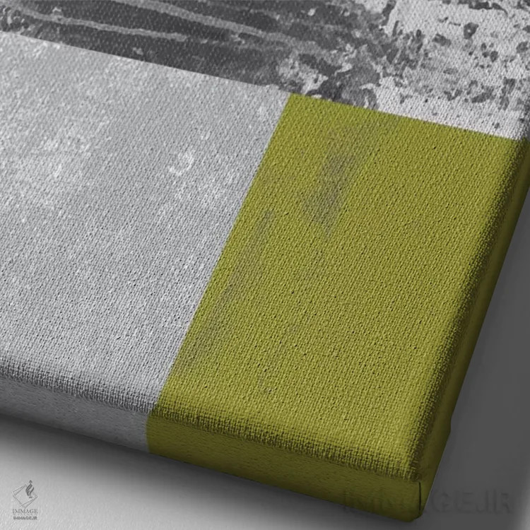 تابلو مینیمال "گرنج هندسی II" اثر فلت اول - نمای نزدیک بافت بوم