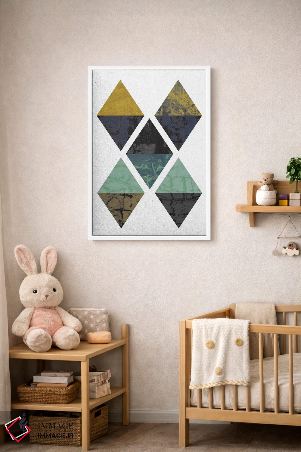 تابلو مینیمال "الماس های گرنج" اثر فلت اول - D5W