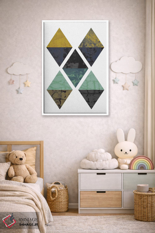 تابلو مینیمال "الماس های گرنج" اثر فلت اول - D6W