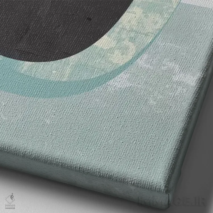 تابلو مینیمال "هندسی II" اثر فلت اول - نمای نزدیک بافت بوم