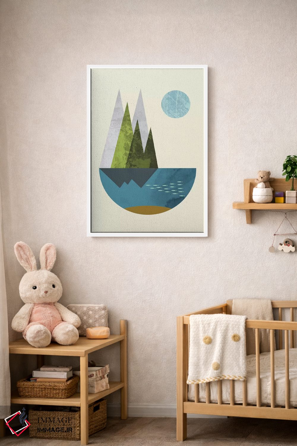 تابلو مینیمال "زمین" اثر فلت اول - D4W