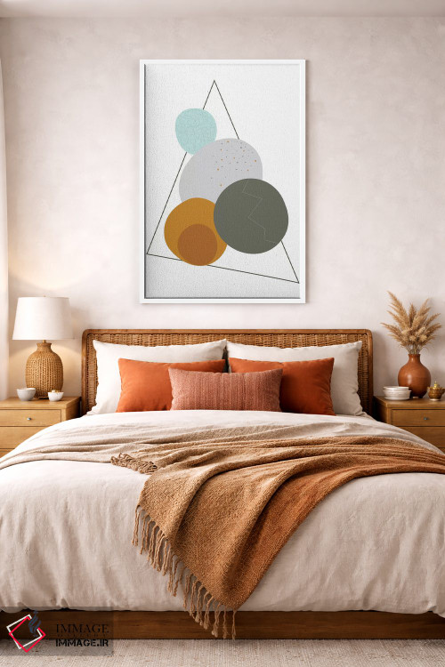 تابلو مینیمال "تخم مرغ ها در مثلث" اثر فلت اول - D3W