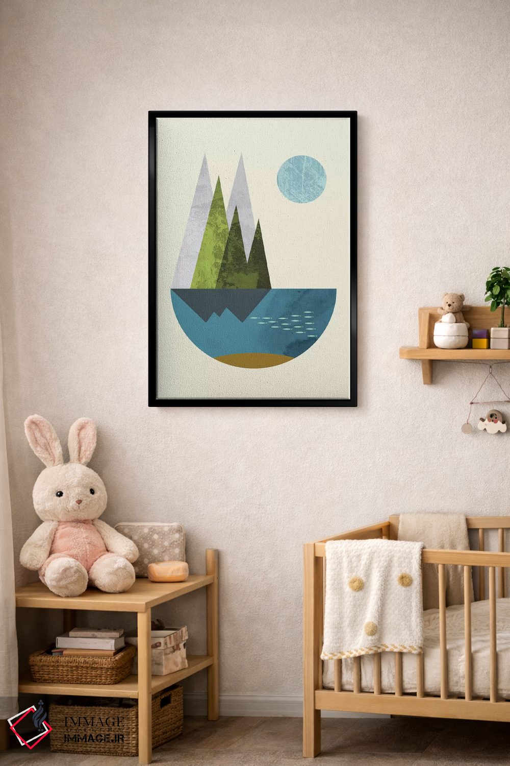 تابلو مینیمال "زمین" اثر فلت اول - D5B