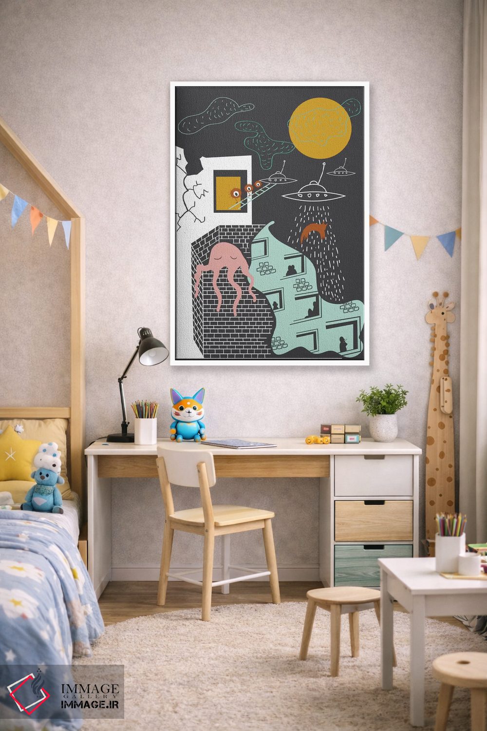 تابلو مدرن "حقایق" اثر فلت اول - D1W