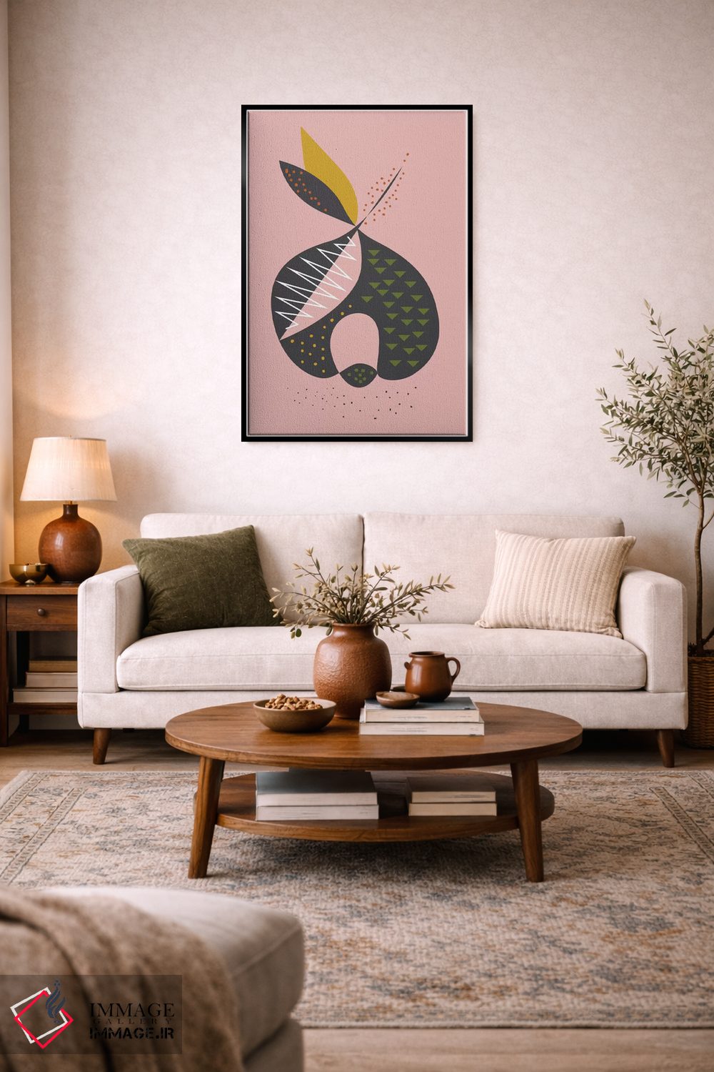 تابلو مینیمال "سیب" اثر فلت اول - D5B