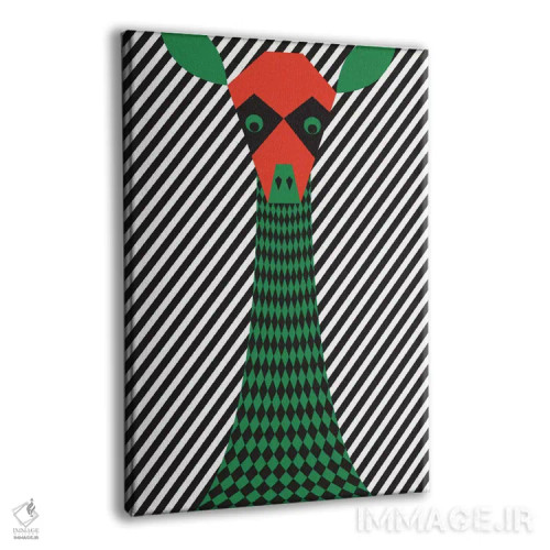 تابلو مدرن "زرافه" اثر فلت اول - نمای پرسپکتیو محصول