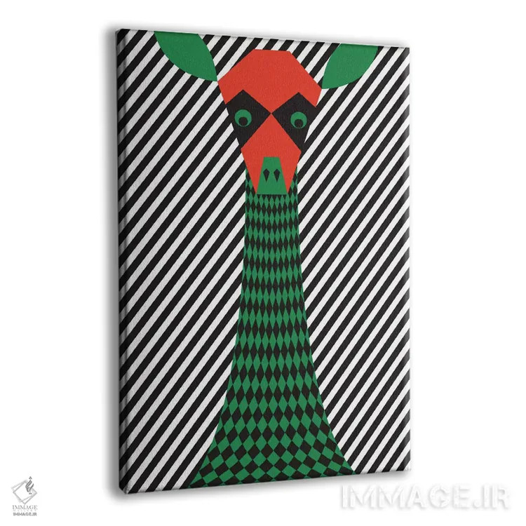 تابلو مدرن "زرافه" اثر فلت اول - نمای پرسپکتیو محصول