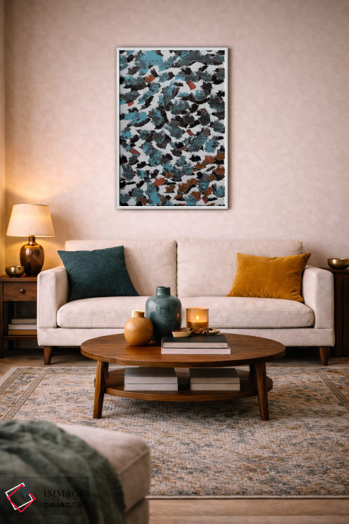 تابلو انتزاعی "احساسات" اثر فلت اول - D4W