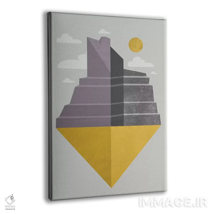 تابلو انتزاعی "گرند کنیون " اثر فلت اول - نمای پرسپکتیو محصول