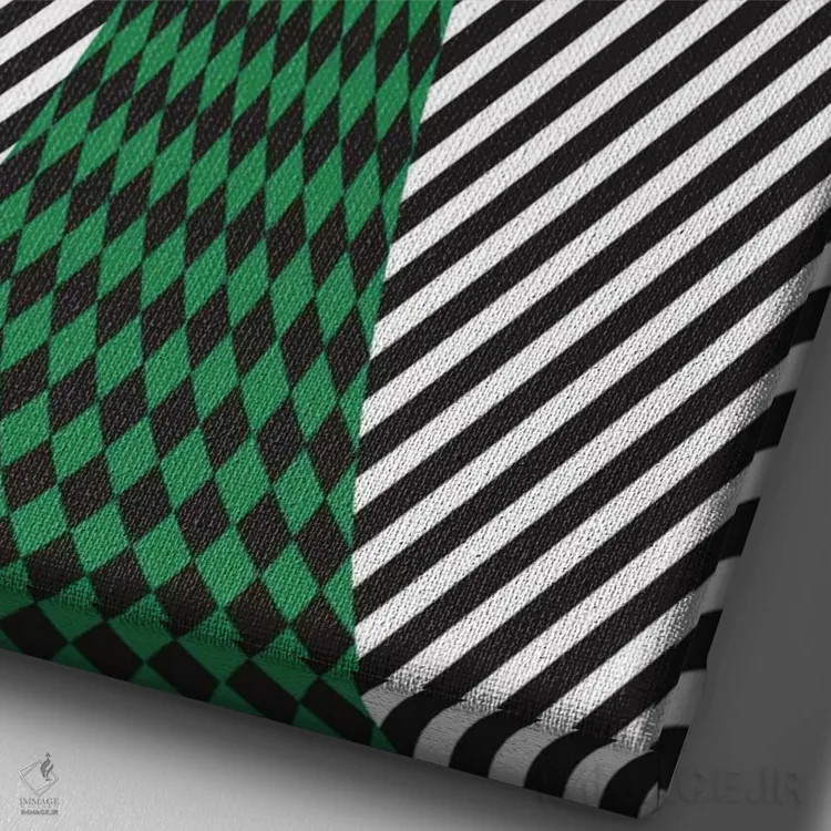 تابلو مدرن "زرافه" اثر فلت اول - نمای نزدیک بافت بوم