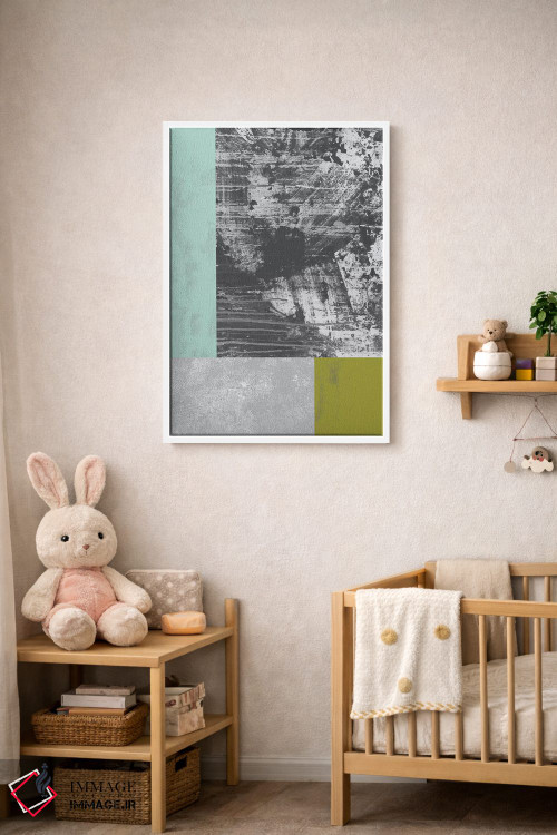 تابلو مینیمال "گرنج هندسی II" اثر فلت اول - D3W