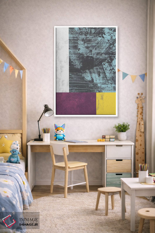 تابلو مینیمال "گرنج هندسی I" اثر فلت اول - D1W