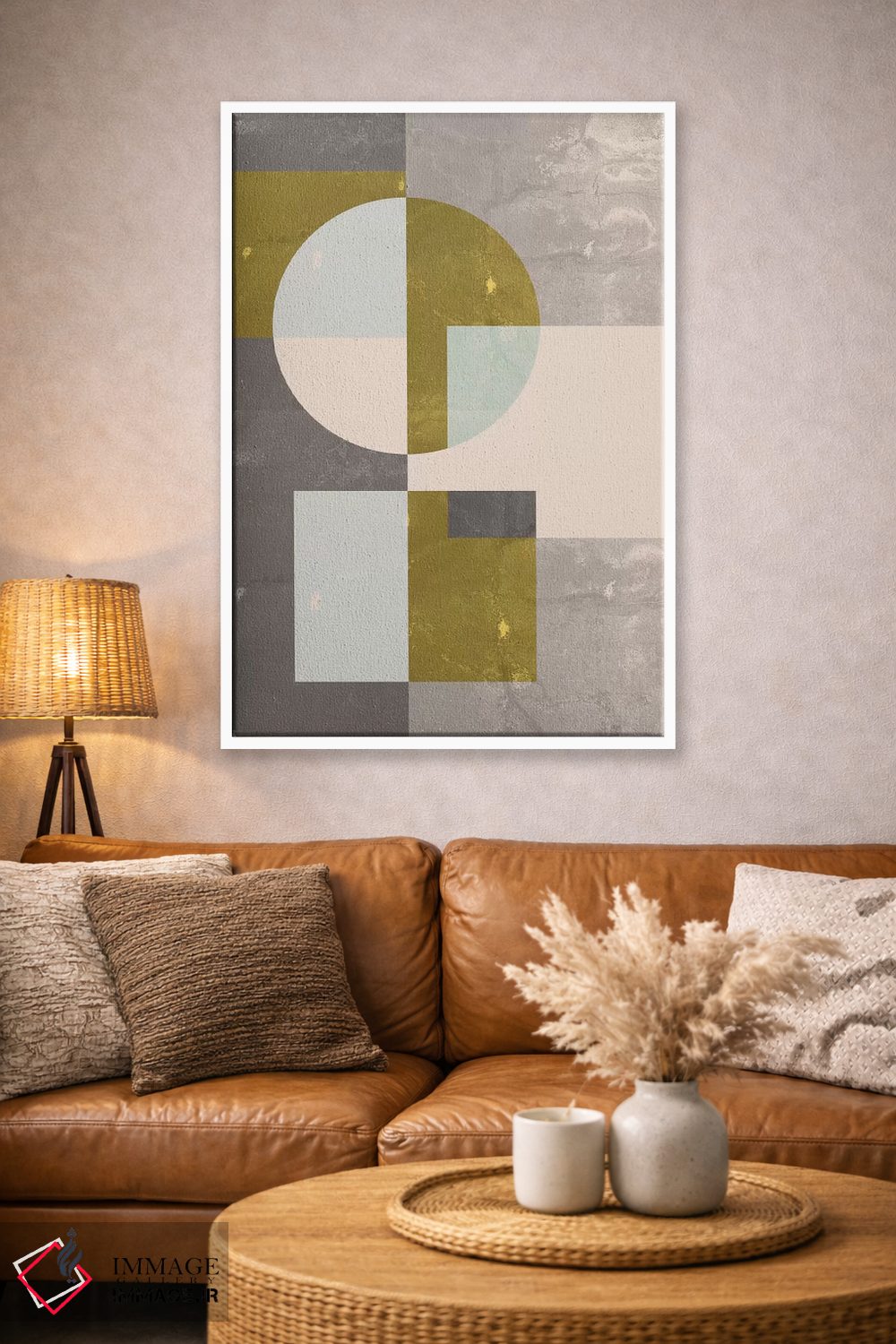 تابلو مینیمال "هندسی I" اثر فلت اول - D3W