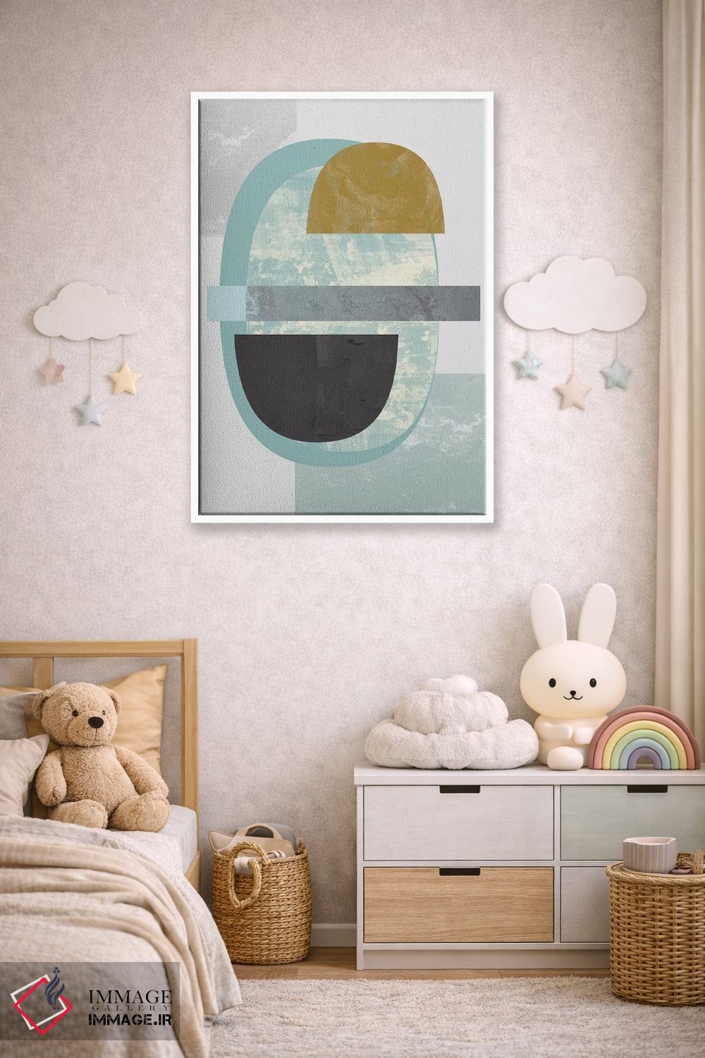 تابلو مینیمال "هندسی II" اثر فلت اول - D4W