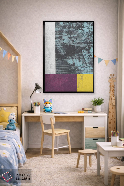 تابلو مینیمال "گرنج هندسی I" اثر فلت اول - D2B