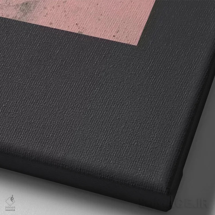 تابلو مینیمال "ماه طلایی" اثر فلت اول - نمای نزدیک بافت بوم