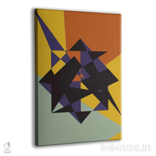 تابلو انتزاعی "سخت گیرانه" اثر فلت اول - نمای پرسپکتیو محصول