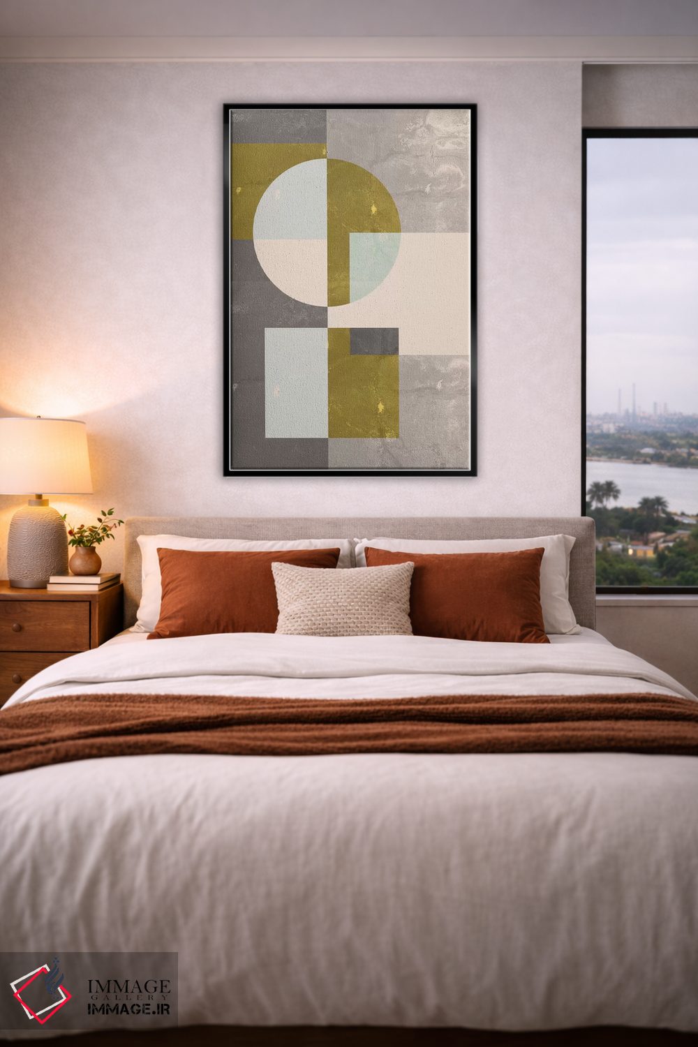 تابلو مینیمال "هندسی I" اثر فلت اول - D5B