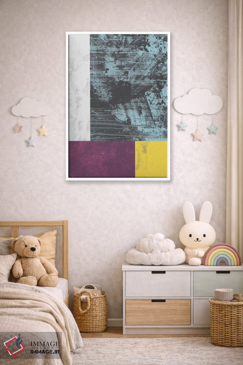 تابلو مینیمال "گرنج هندسی I" اثر فلت اول - D3W