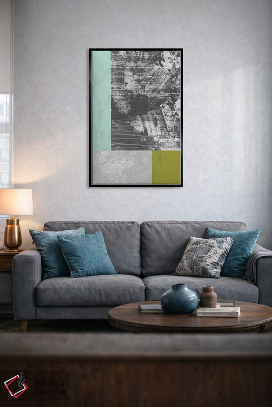 تابلو مینیمال "گرنج هندسی II" اثر فلت اول - D6B