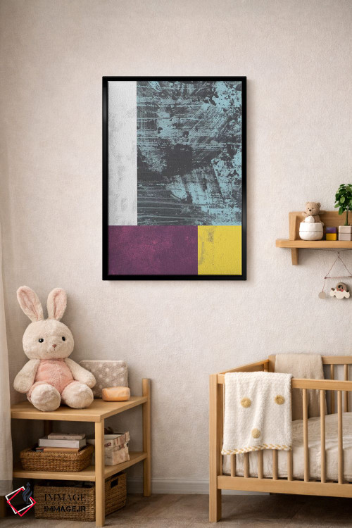 تابلو مینیمال "گرنج هندسی I" اثر فلت اول - D4B