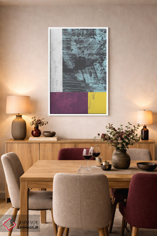 تابلو مینیمال "گرنج هندسی I" اثر فلت اول - D6W